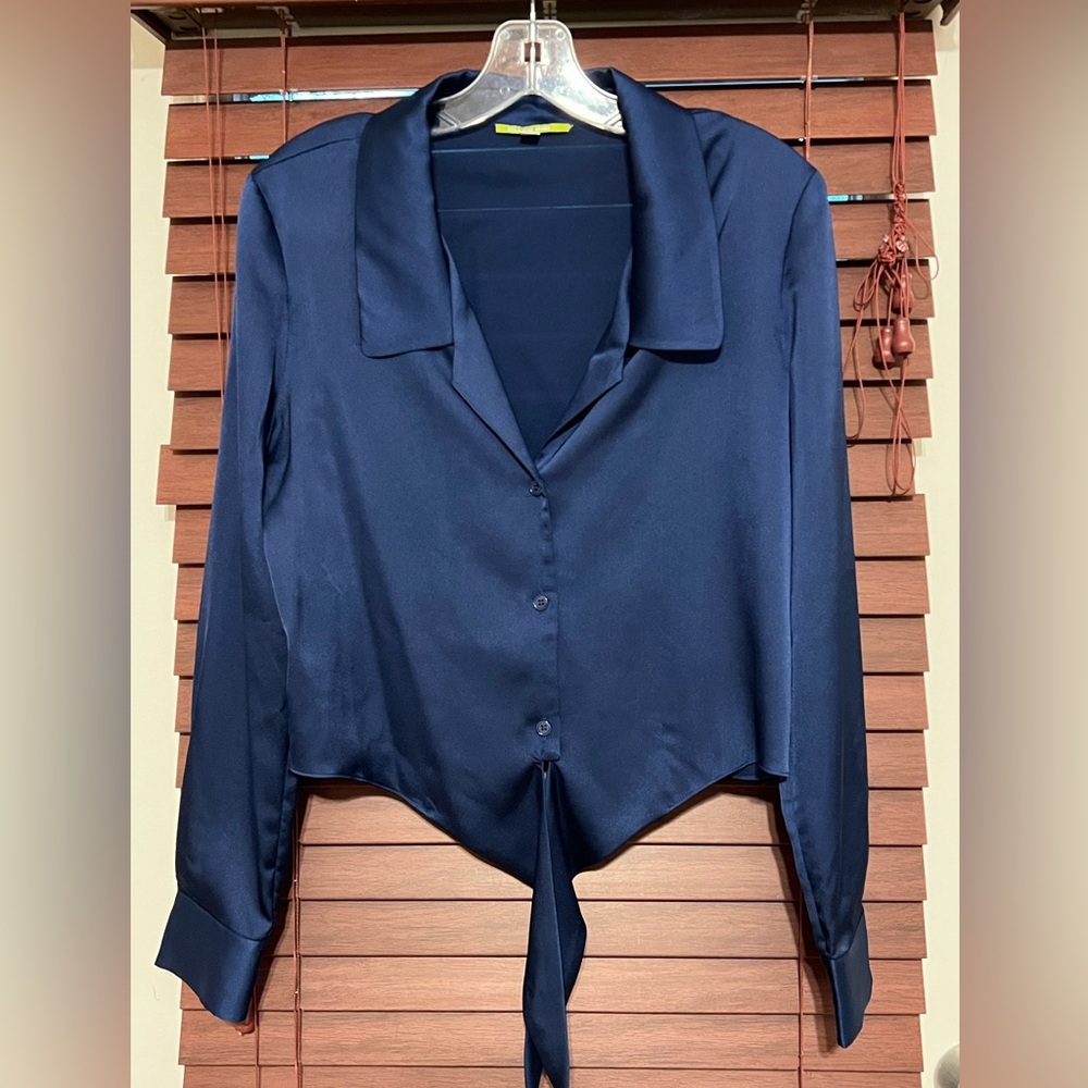 Gianni Bini Midnight Blue Blouse